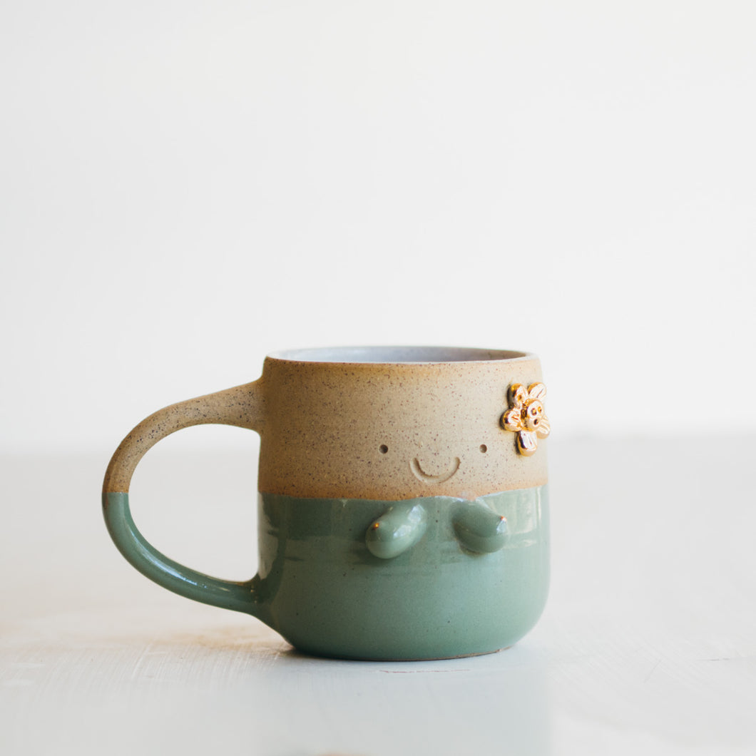 Free the nipples cup - Green/Gold