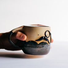 Load image into Gallery viewer, Mr Mo-nocle cup - Glittery Midnight