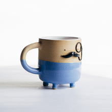 Load image into Gallery viewer, Mr Mo-nocle cup - blue no.1