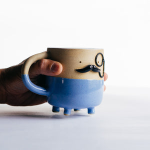 Mr Mo-nocle cup - blue no.1