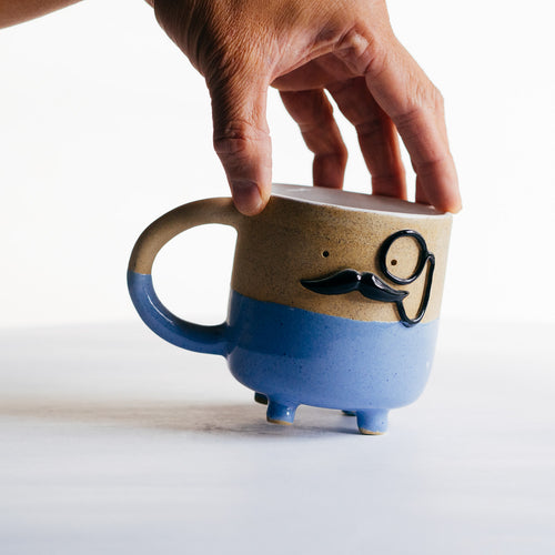 Mr Mo-nocle cup - blue no.2