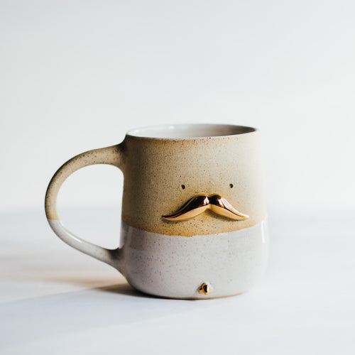 Mr Mo with gold peen - white / gold