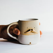 Load image into Gallery viewer, Mr Mo with gold peen - white / gold