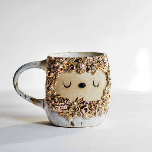 Dreamtime cup no.5 - green moss/gold