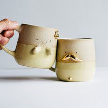 Load image into Gallery viewer, Mr Mo and Miss Sunshine - couple cups (yellow)
