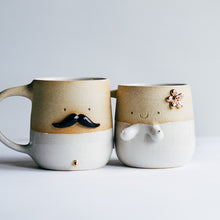 Load image into Gallery viewer, Mr Mo and Miss Sunshine - couple cups (WHITE)