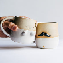 Load image into Gallery viewer, Mr Mo and Miss Sunshine - couple cups (WHITE)