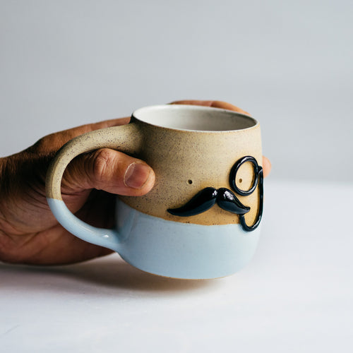 Mr Mo-nocle cup - Baby Blue no.2