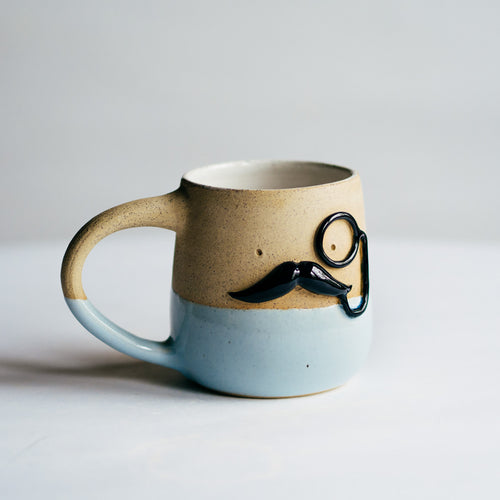 Mr Mo-nocle cup - Baby Blue no.1