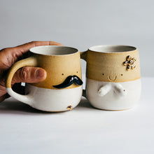 Load image into Gallery viewer, Mr Mo and Miss Sunshine - couple cups (WHITE)