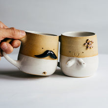 Load image into Gallery viewer, Mr Mo and Miss Sunshine - couple cups (WHITE)