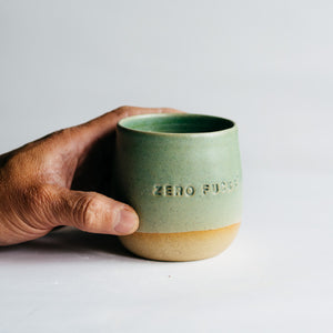 Zero Fucks tumbler - jade green