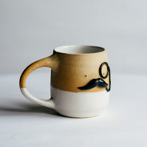 Mr Mo-nocle cup -  white