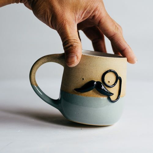 Mr Mo-nocle cup - Grey no.2