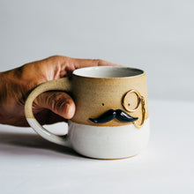 Load image into Gallery viewer, Mr Mo-nocle cup - White/Gold no.2